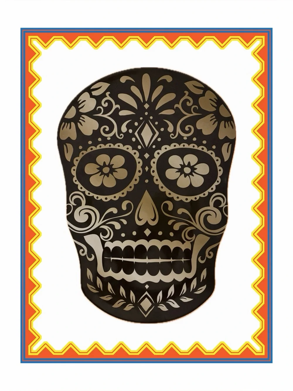 Day of the Dead Calavera Melamine Serving Platter — 11.5